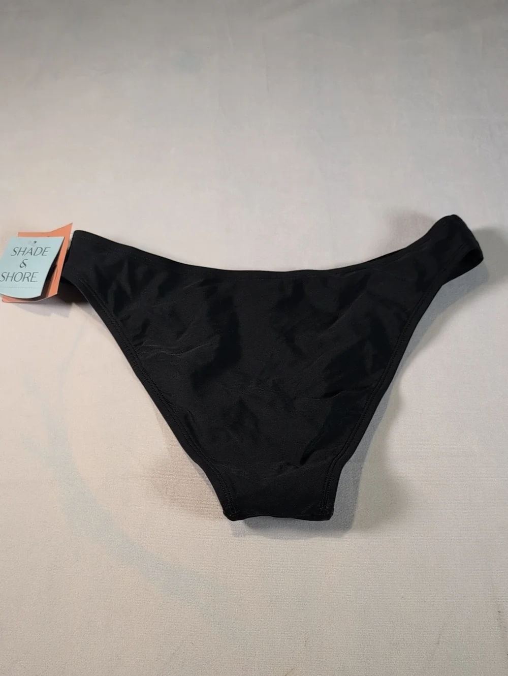 Shade & Shore Black Low Rise High Leg Cheeky Bikini Bottom Size Medium
